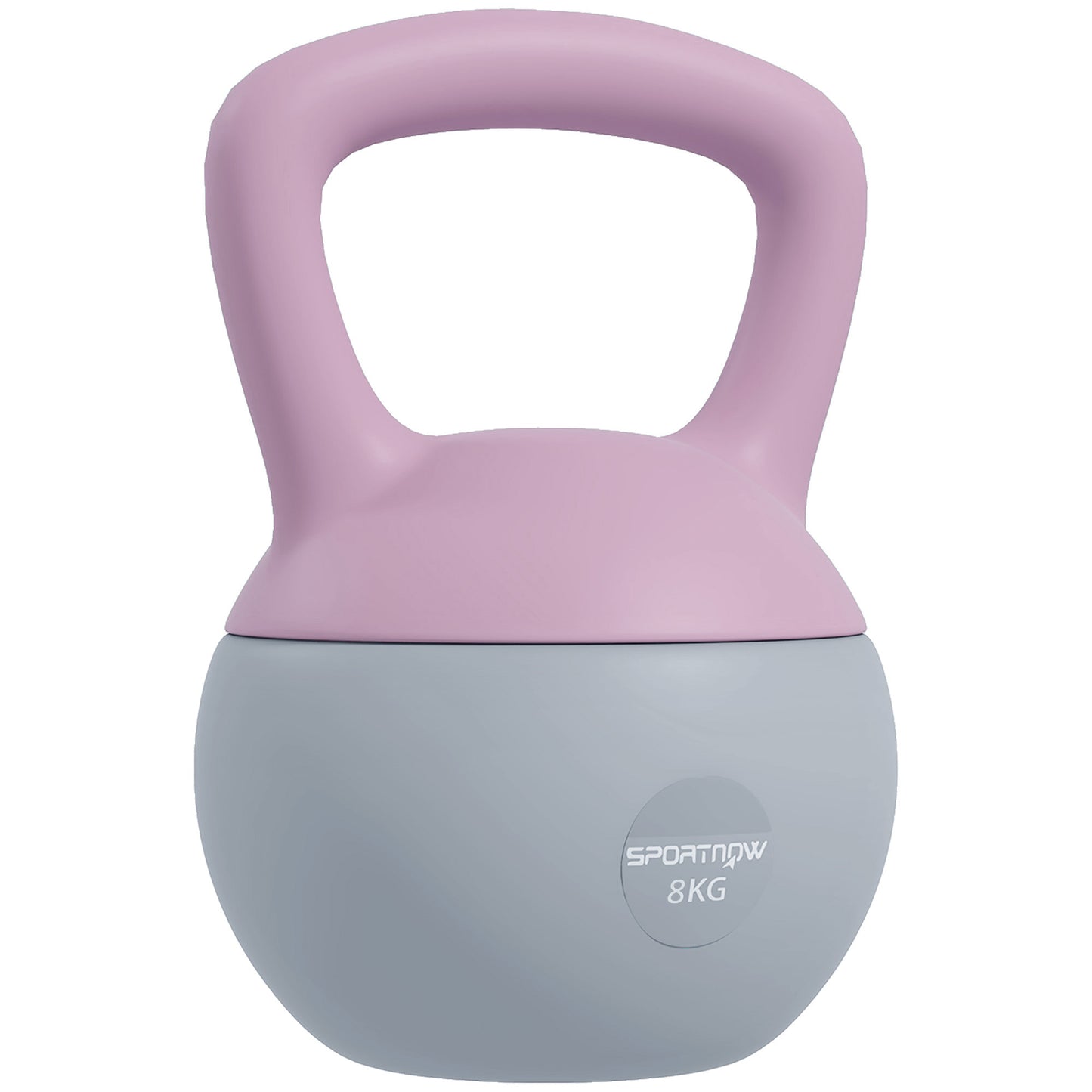 Photo of SPORTNOW 8KG Soft Kettlebell, Kettlebell with Non-Slip Handle for Home Gym, Weight Lifting, Strength Training, Purple/Grey in Purple/Grey colour on a white background