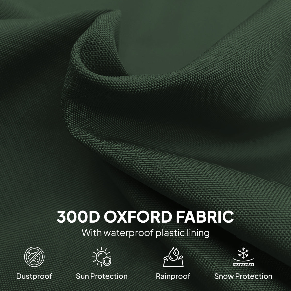Outsunny Parasol Cover, 300D Oxford Cantilever Umbrella Cover Fit for 2-4m Parasol, Green