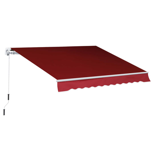 Photo of Outsunny Manual Retractable Patio Awning Shelter UV Protection, 2.5mx2m in 2.5mx2m colour on a white background