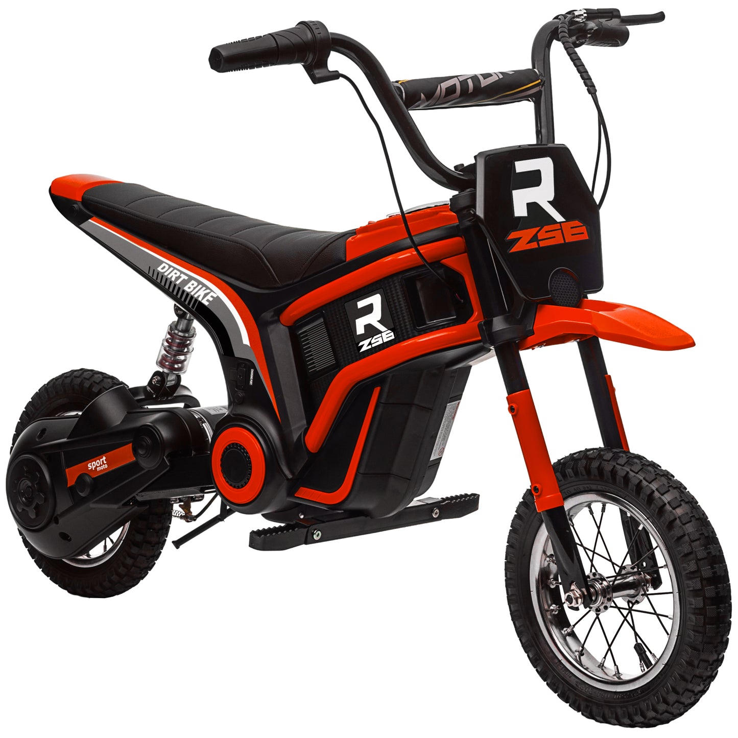 Photo of HOMCOM 24V Electric Motorbike 18km/h with Twist Grip Throttle, Enhanced Power and Extended Range - Red in Red colour on a white background