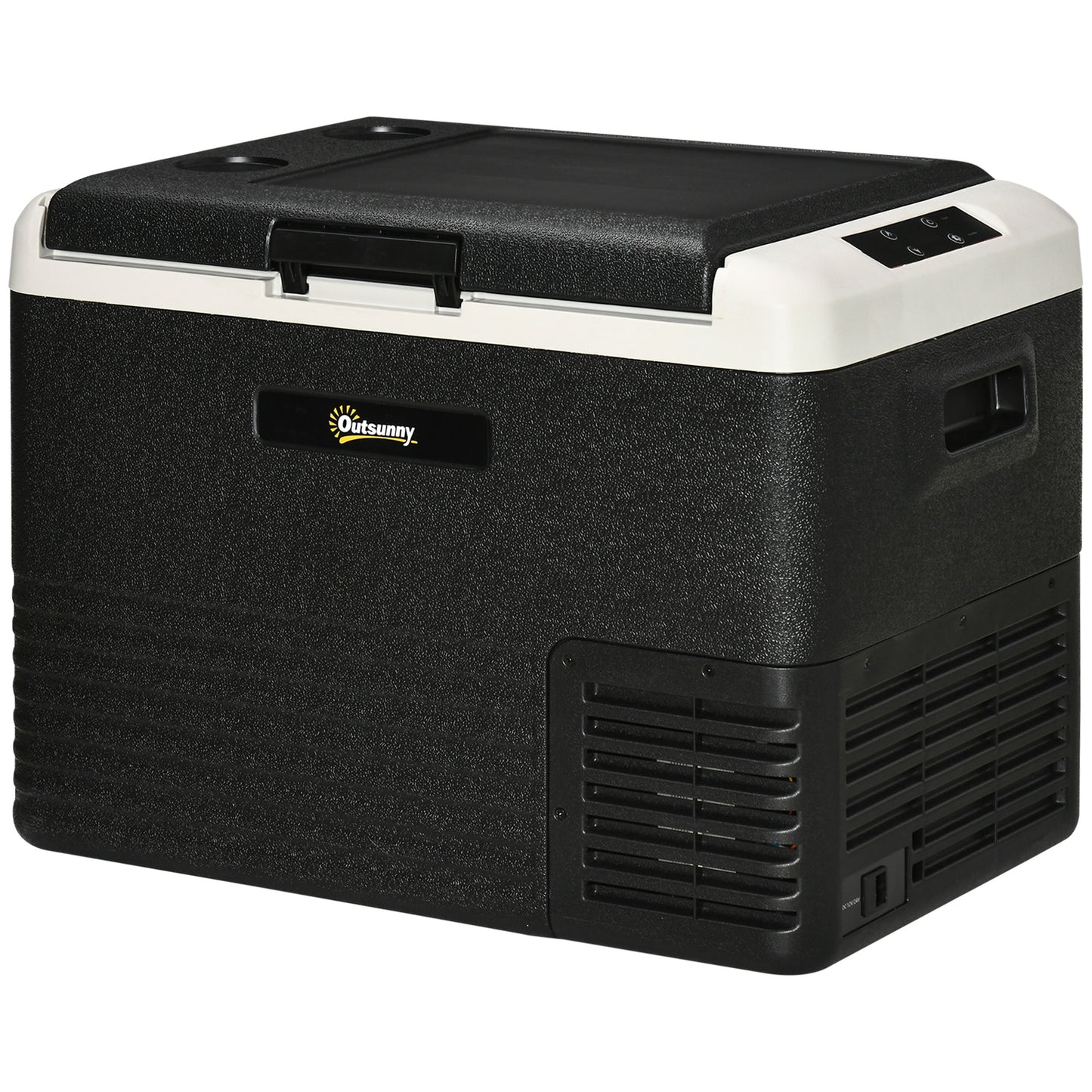 Photo of Outsunny 40L Portable Car Refrigerator - Grey and Black in Black colour on a white background