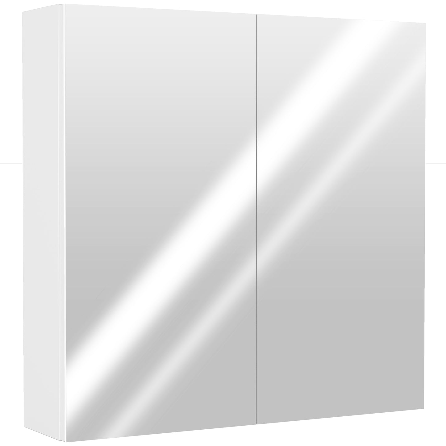 Photo of HOMCOM 60 x 15 cm Double Door Bathroom Mirror Cabinet - White in White colour on a white background