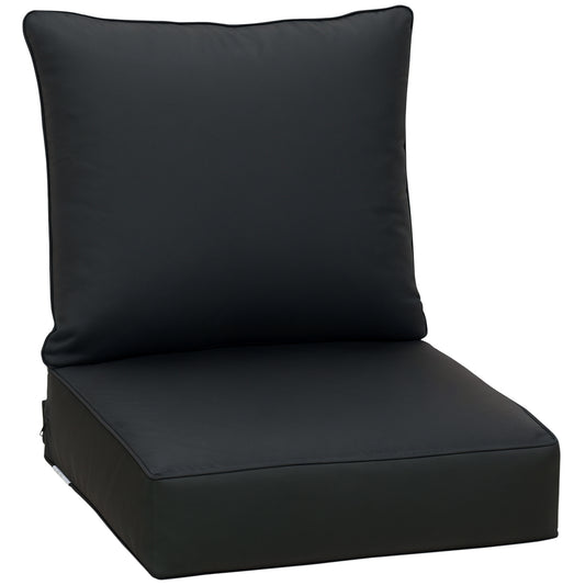 Photo of Outsunny Outdoor Seat and Back Cushion Set Patio Deep Seating Chair Replacement Cushion in Cushion colour on a white background