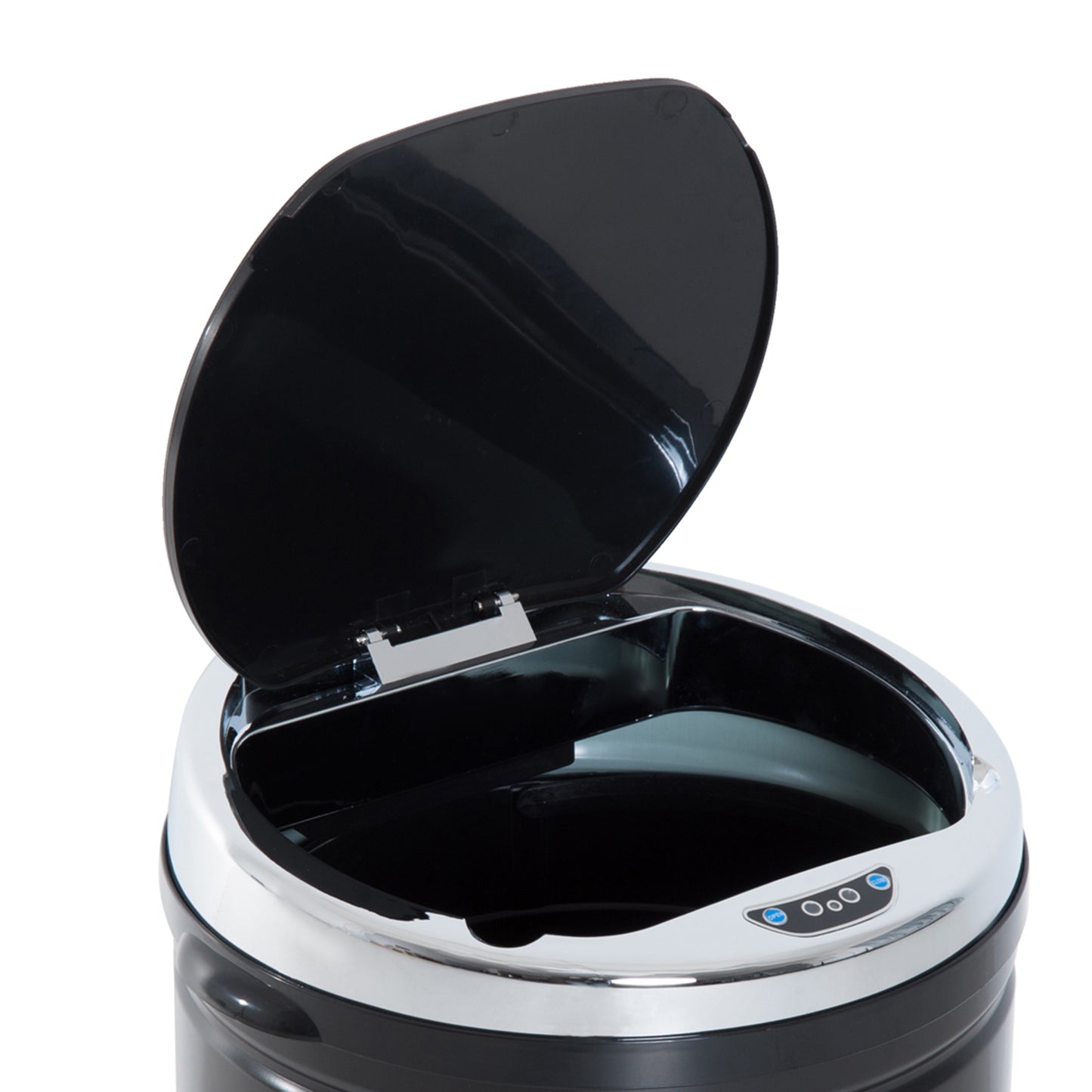 HOMCOM 42L Sensor Bin with Quiet Soft-Close Lid, Automatic Touchless Motion Sensor Rubbish Bin with Fingerprint Resistant, Stainless Steel for Hygienic Kitchen, Home Office Use, Black