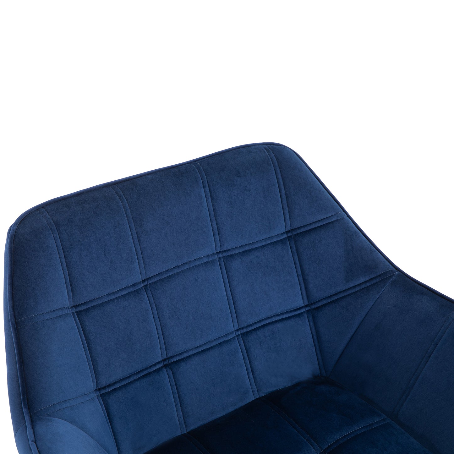 HOMCOM Accent Chair, Velvet Upholstered Vanity Tub Chair with Flared Armrests, Slanted Back, Solid Wood Legs, Comfy Padding Armchair, Home Bedroom Furniture Seating, Set of 2, Blue