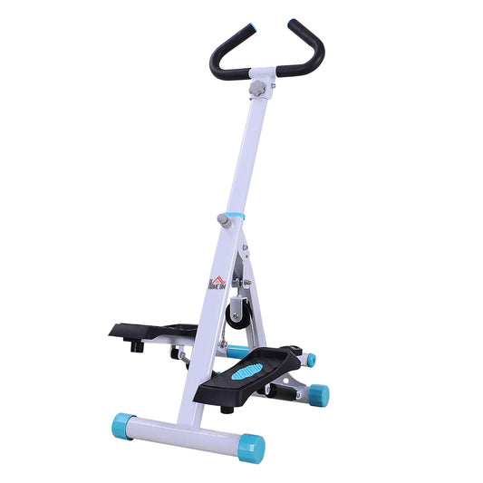 Photo of HOMCOM Stepper w/ Handle Hand Grip Workout Fitness Machine For Fitness Aerobic Exercise Home Gym White in White colour on a white background