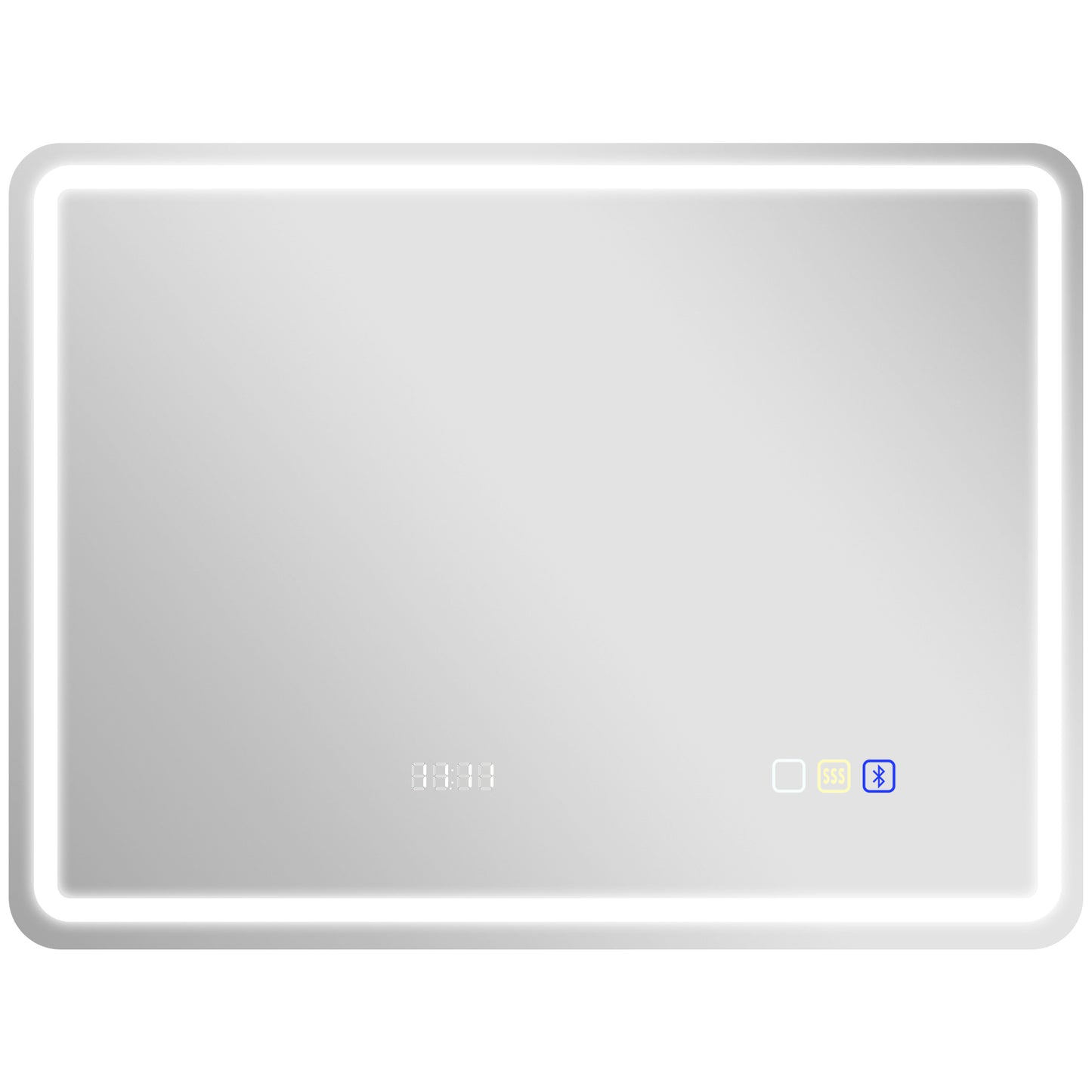 Photo of HOMCOM 80 x 60 cm Bluetooth Bathroom Mirror - Silver-Tone in Silver-Tone colour on a white background