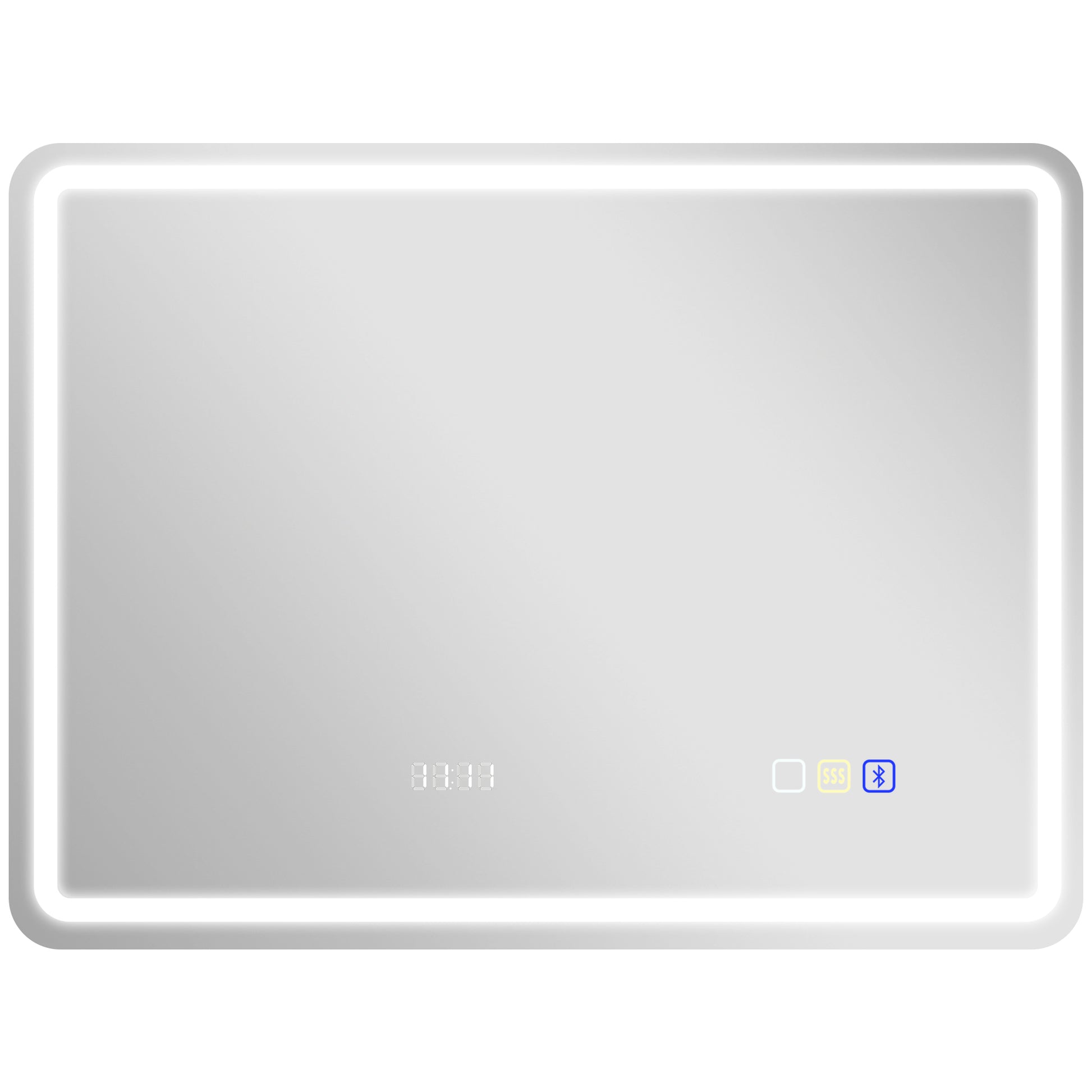 Photo of HOMCOM 80 x 60 cm Bluetooth Bathroom Mirror - Silver-Tone in Silver-Tone colour on a white background