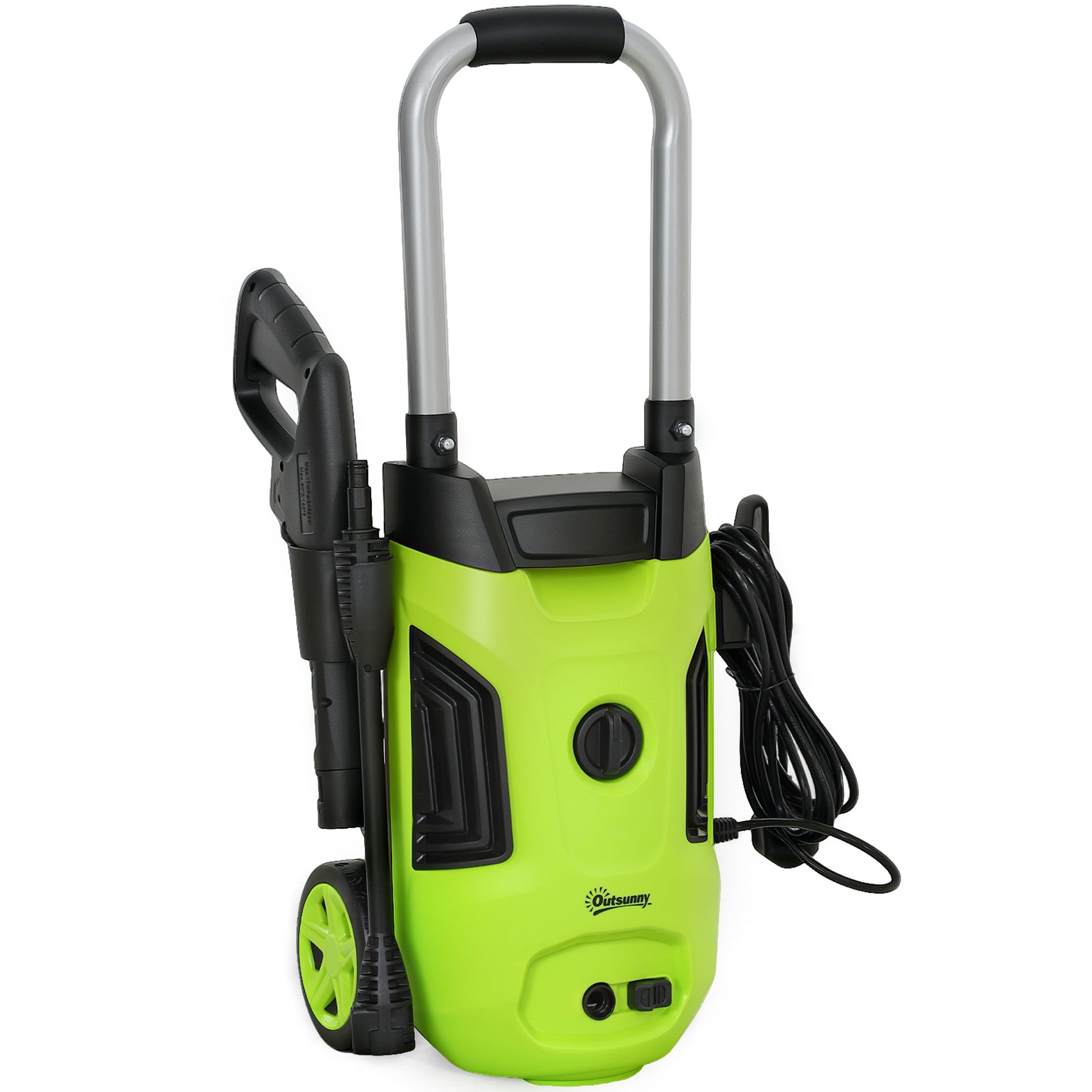 Photo of Outsunny 1800W 150-Bar Pressure Washer, with Adjustable Nozzle - Green in Green colour on a white background