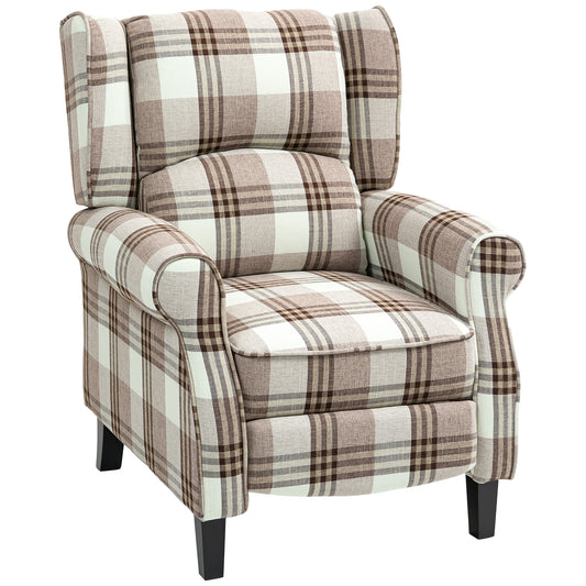 Photo of HOMCOM 160° Reclining Armchair, with Footrest - Brown in Brown colour on a white background