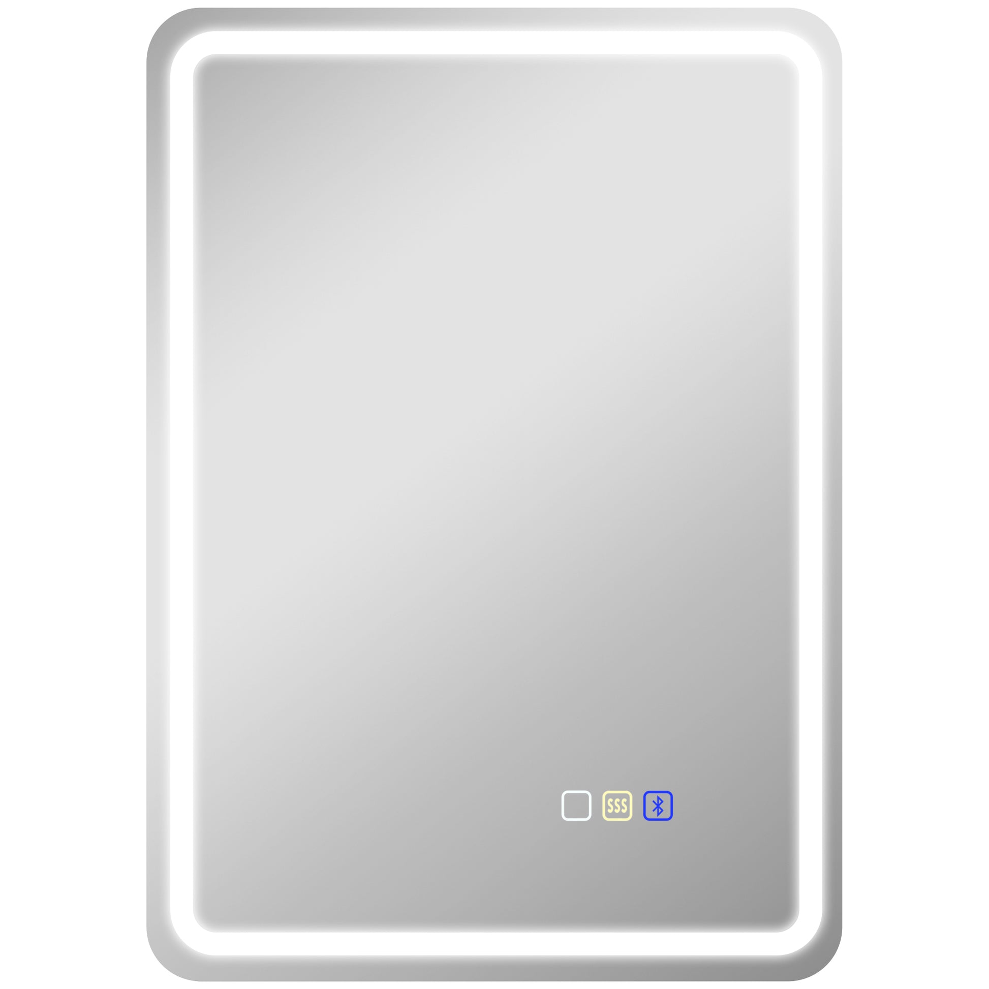 Photo of HOMCOM 70 x 50 cm Bluetooth Bathroom Mirror - Silver-Tone in Silver-Tone colour on a white background