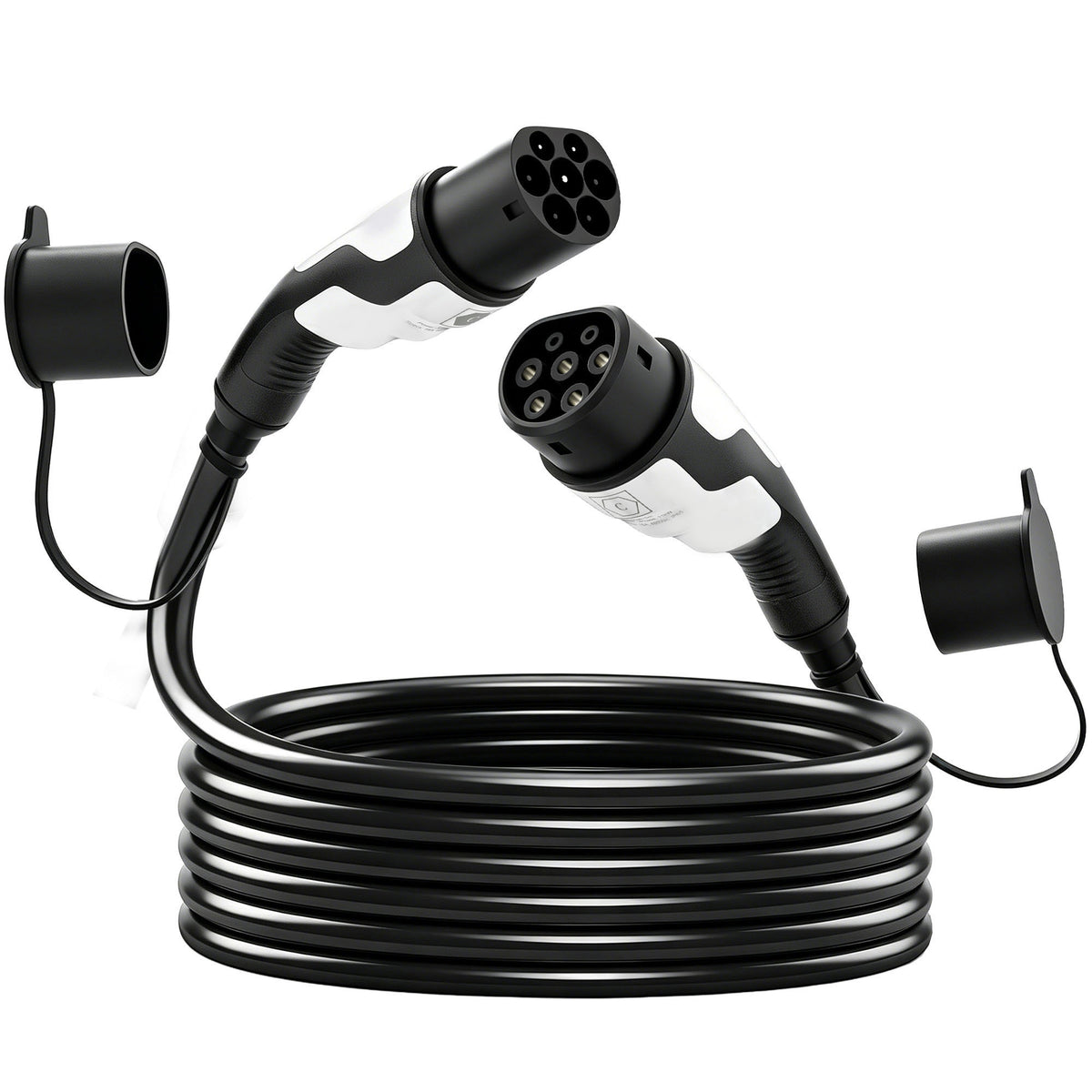 Photo of HOMCOM Type 2 EV Charging Cable, 22kW, 32A, Mode 3, 3-Phase, 10m Type 2 to Type 2 EV Extension Cable for EVs, PHEVs in PHEVs colour on a white background