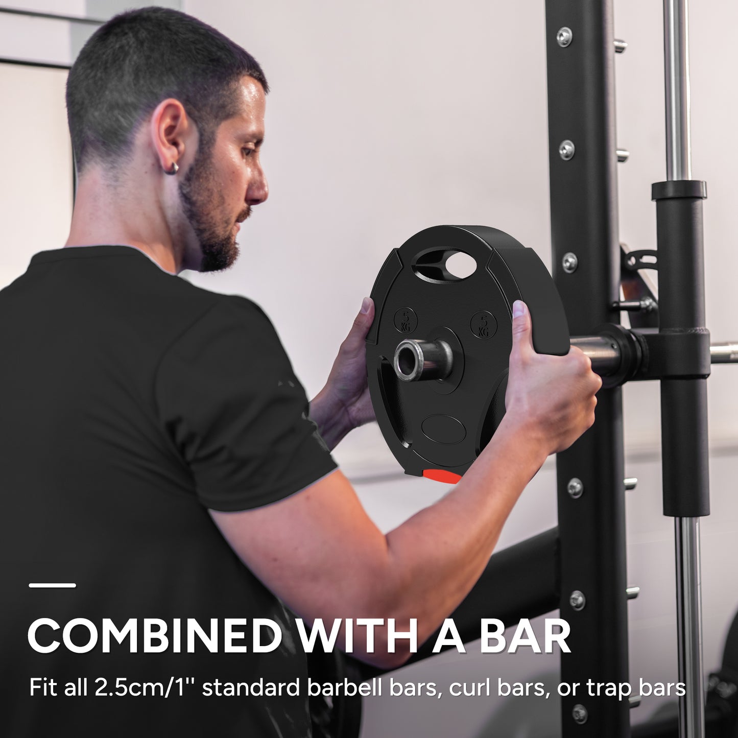 SPORTNOW Weight Plates Set, with Two 10kg and Two 5kg weights, Black