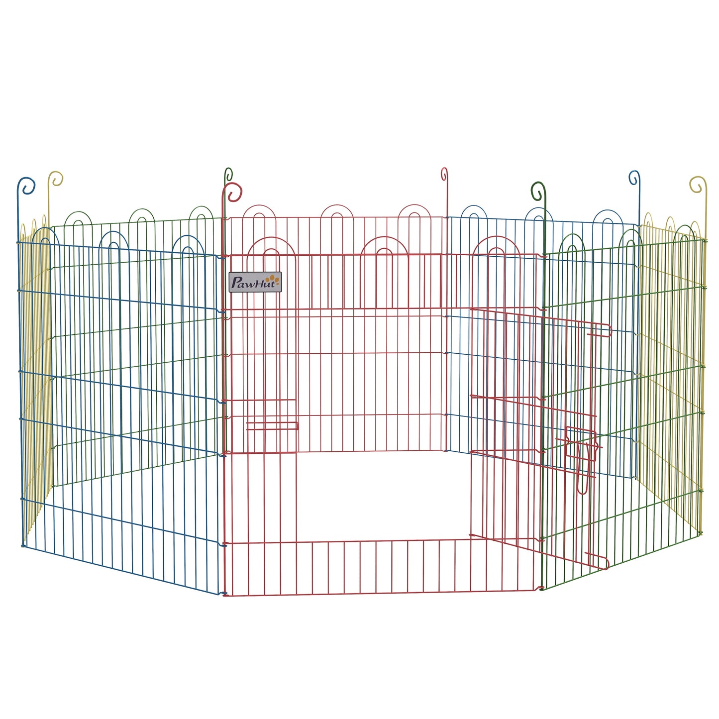 Photo of PawHut Pet Playpen Crate, with Eight Panels, Door, for Indoors and Outdoors, 60H x Φ156cm in Φ156cm colour on a white background