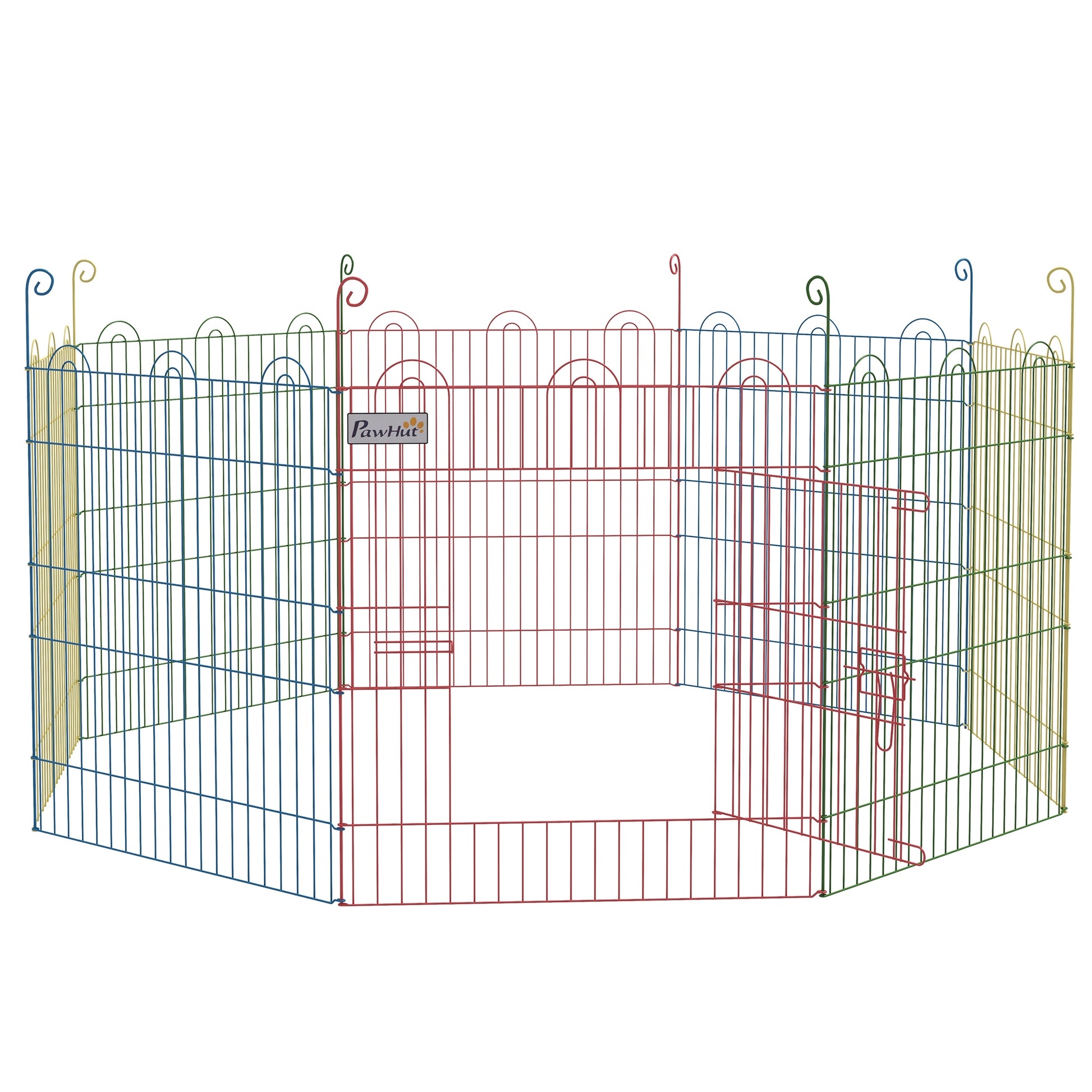 Photo of PawHut Pet Playpen Crate, with Eight Panels, Door, for Indoors and Outdoors, 60H x Φ156cm in Φ156cm colour on a white background