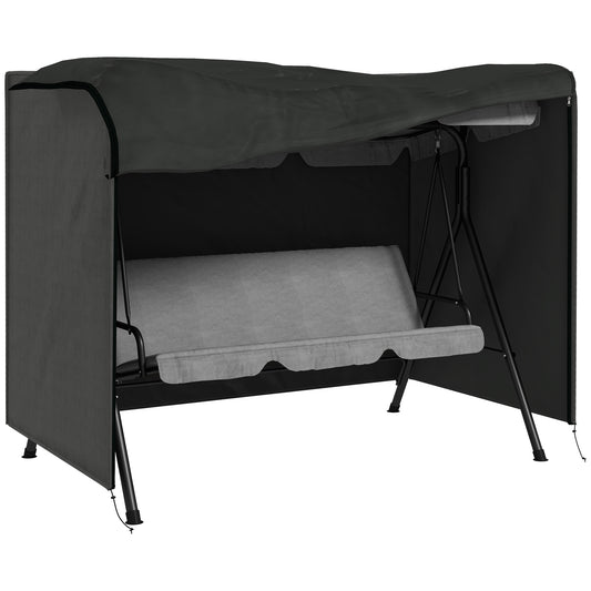Photo of Outsunny 205 x 124cm Three-Seater Swing Chair Protective Cover Dark Grey in Grey colour on a white background