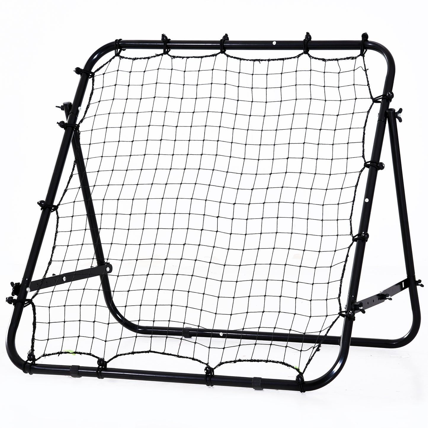 Photo of HOMCOM Adjustable Rebounder Net Kickback Target Goal for Teens Adults Training, Black in Black colour on a white background