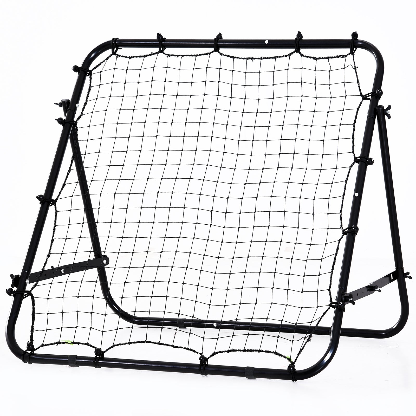 Photo of HOMCOM Adjustable Rebounder Net Kickback Target Goal for Teens Adults Training, Black in Black colour on a white background