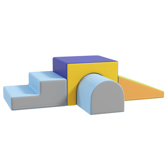 Photo of HOMCOM 4-Piece Soft Play Set for Toddlers, Multicoloured in Multicoloured colour on a white background