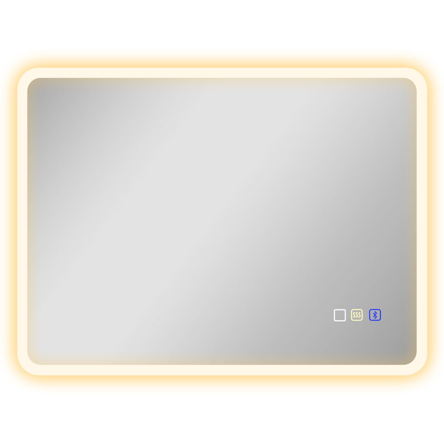 Photo of HOMCOM 80 x 60cm LED Bathroom Mirror, with Bluetooth - Silver Tone in Tone colour on a white background