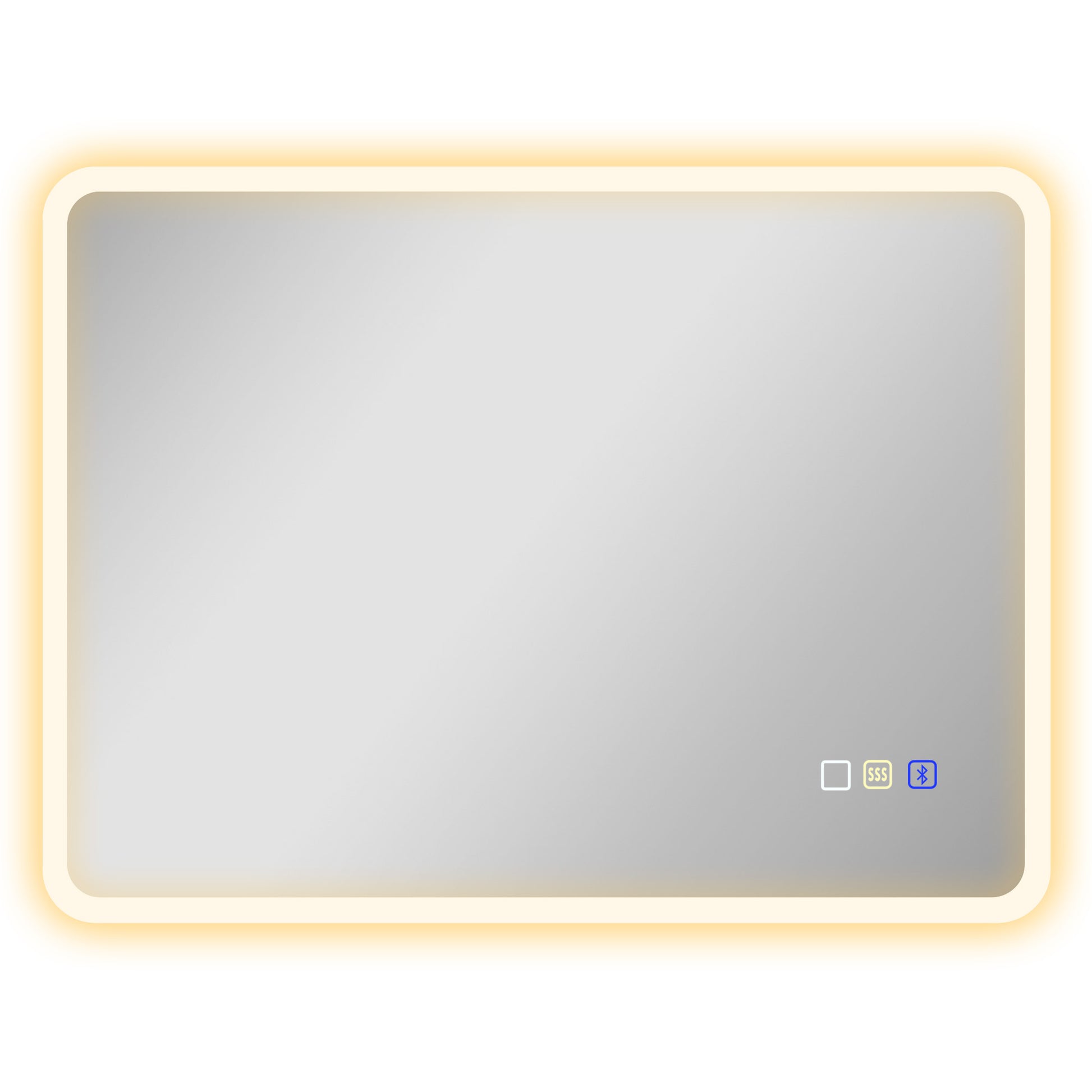Photo of HOMCOM 80 x 60cm LED Bathroom Mirror, with Bluetooth - Silver Tone in Tone colour on a white background
