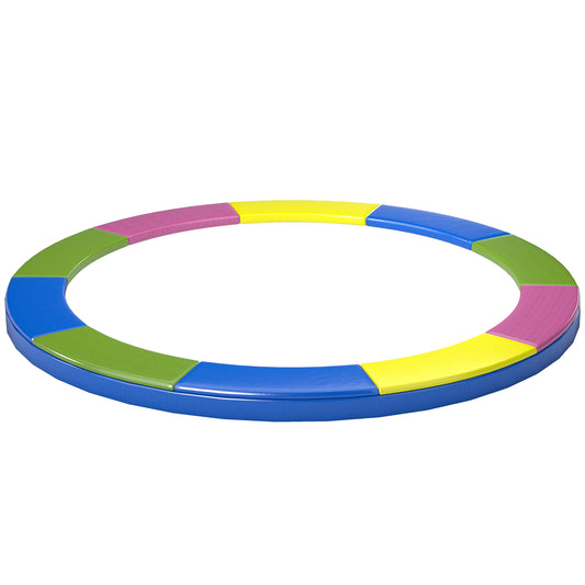 Photo of SPORTNOW 10FT Trampoline Spring Cover, Plastic Trampoline Pad Replacement with Elastic Cord, Waterproof, UV Resistant and Tear-Resistant, No Holes for Pole, Multi-Colored in Multi-Colored colour on a white background