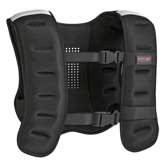 Photo of SPORTNOW Weighted Vest, 5 kg Weight Vest with Adjustable Straps, Reflective Strips, Black in Black colour on a white background