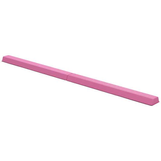Photo of SPORTNOW 7.7ft Folding Gymnastics Beam, Floor Balance Beam for Kids with Anti-Slip Base, Gymnastics Equipment for Home, Pink in Pink colour on a white background