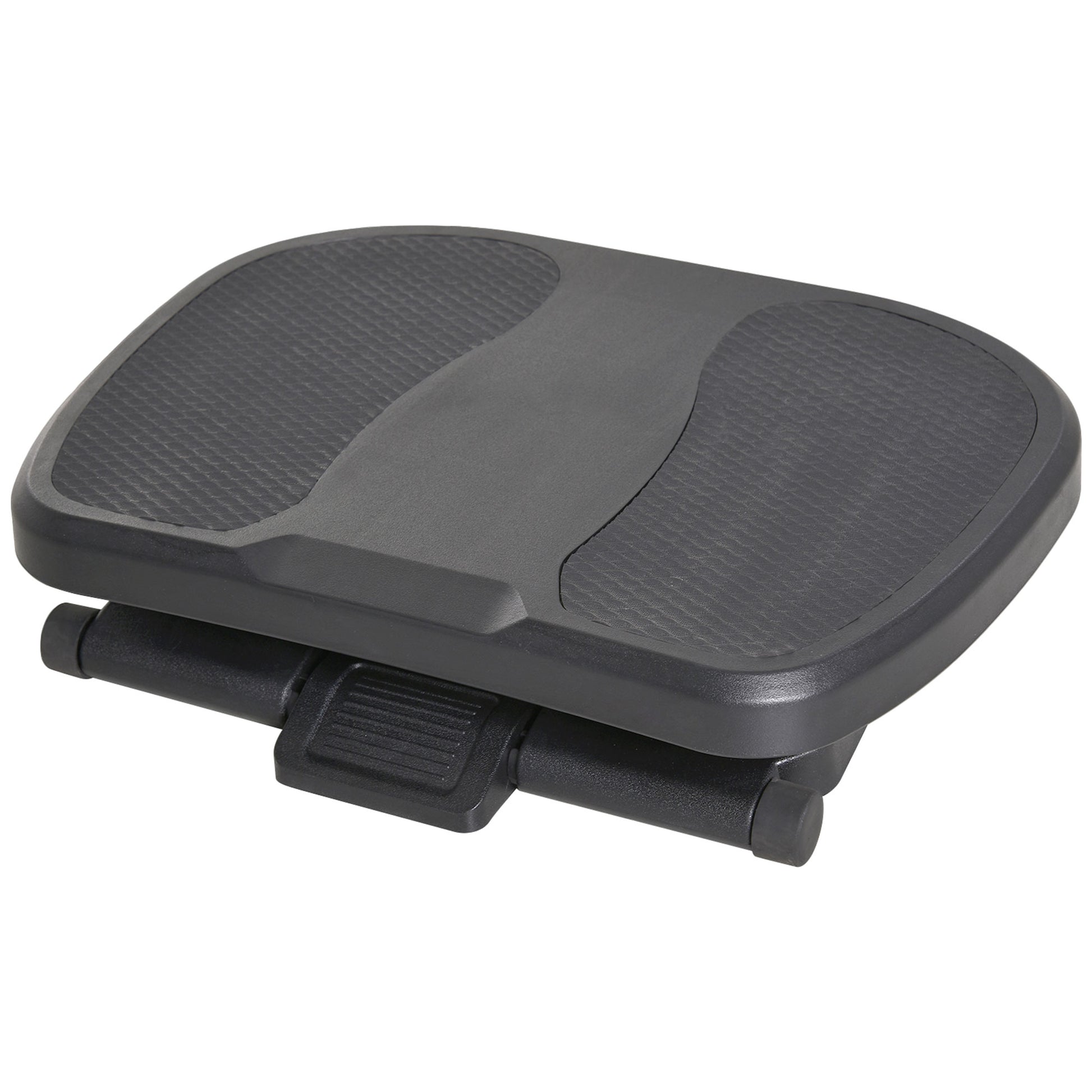 Photo of HOMCOM 0-30° Three-Height Under-Desk Support Footrest - Black in Black colour on a white background