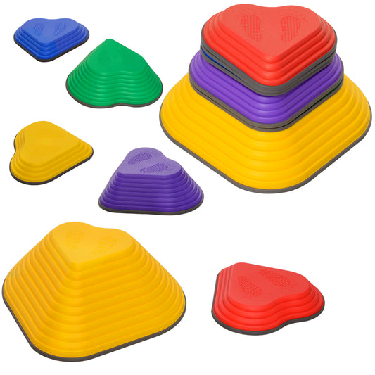 Photo of AIYAPLAY 6-Piece Heart-Shaped Kids Balance Stepping Stones and Motor Skills, Multicoloured in Multicoloured colour on a white background