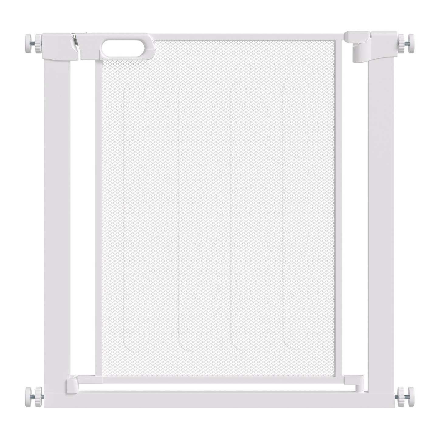 Photo of PawHut Pet Safety Gate, for Doorways, Staircases, Hallways, with 75-82cm Adjustable Width - White in White colour on a white background