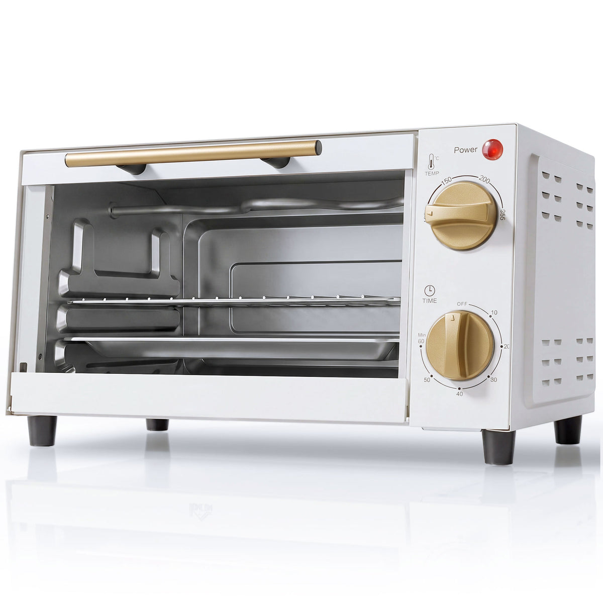 Photo of HOMCOM Mini Oven, 9L Countertop Electric Grill, Toaster Oven with Adjustable Temperature and Timer, 750W, White in White colour on a white background
