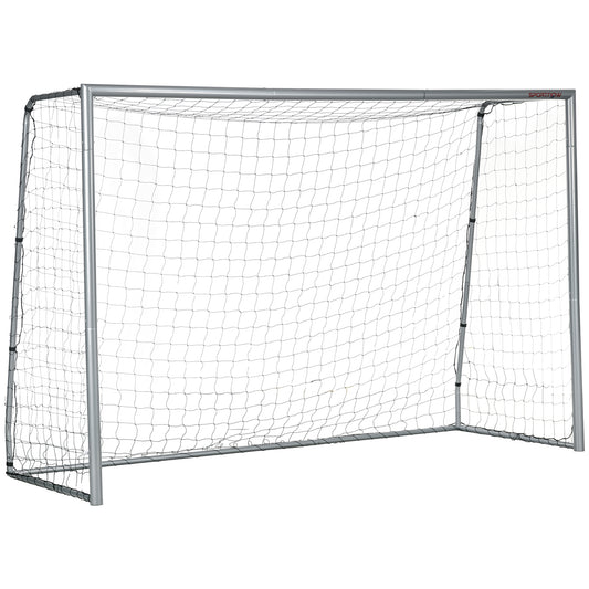 Photo of SPORTNOW 10ft x 6.5ft Football Goal, Football Net for Garden with Ground Stakes, Quick and Simple Set Up in Up colour on a white background