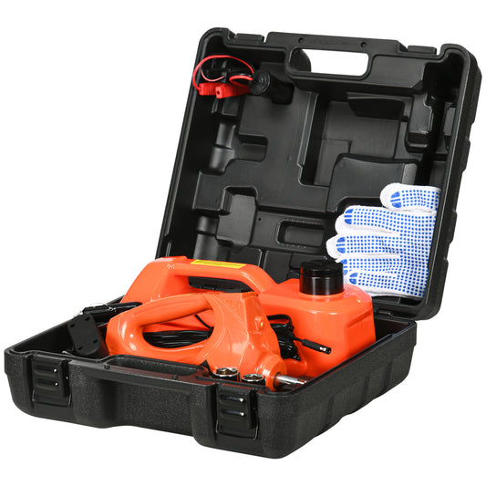 Photo of DURHAND 5 Ton Electric Car Jack Kit with 12V Auto Car Floor Jack, Impact Wrench, 15.5-45cm Tyre Lift Emergency Tyre Repair Kit with Case for Cars, SUVs, Sedans, MPVs in MPVs colour on a white background
