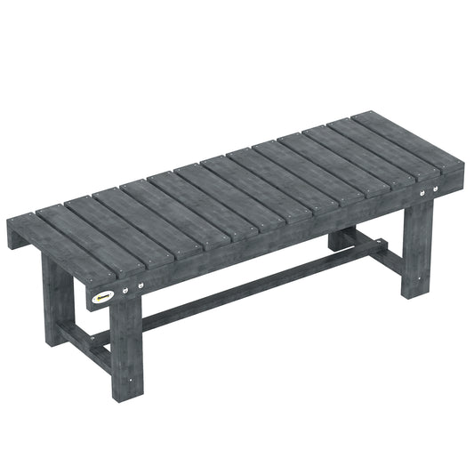 Photo of Outsunny 2-Seater Garden Wooden Bench, Grey in Grey colour on a white background
