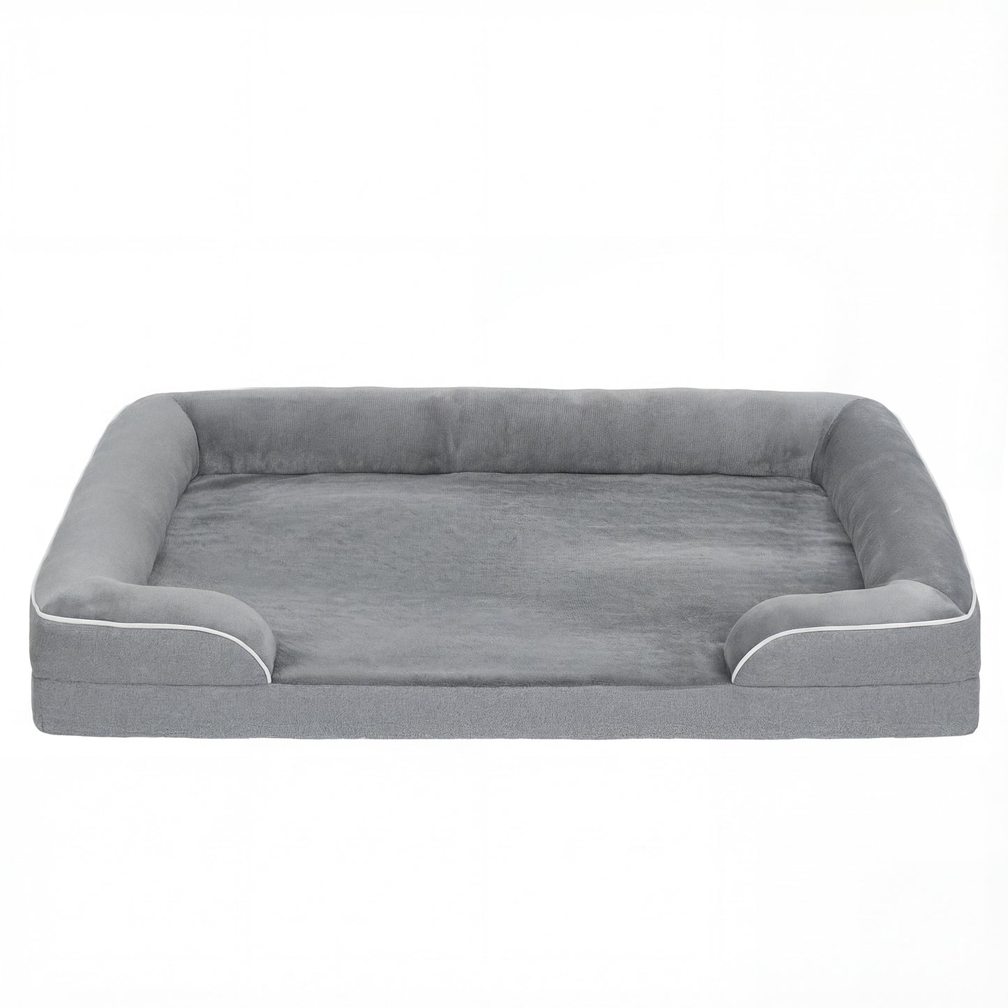Photo of PawHut Dog Sofa Bed, Washable Pet Bed with Removable Cover and Non-Slip Bottom for Small, Medium and Large Dogs, Grey in Grey colour on a white background