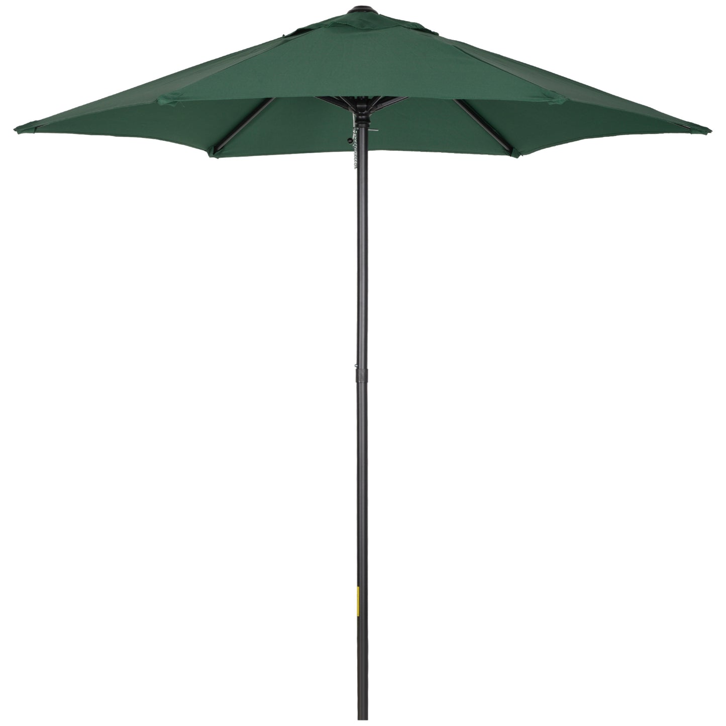 Photo of Outsunny 2m Garden Parasol Umbrella, Outdoor Sun Shade with 6 Sturdy Ribs for Balcony, Bench, Garden, Green in Green colour on a white background
