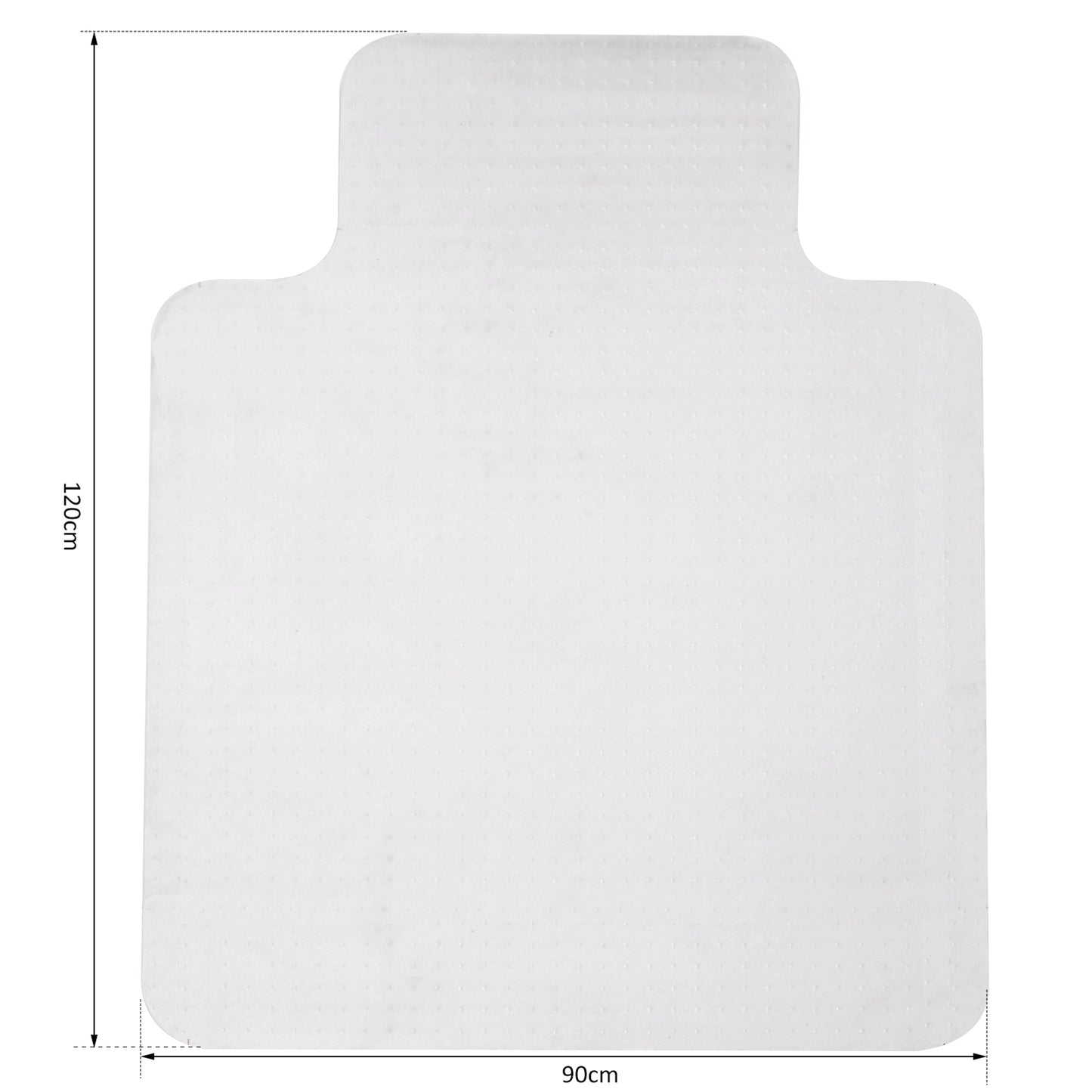 HOMCOM Office Chair Mat for Carpeted Floor, 90 x 120 cm Clear Computer Desk Chair Mat, BPA and Phthalate Free, Non-Slip Floor Protector for Home Office