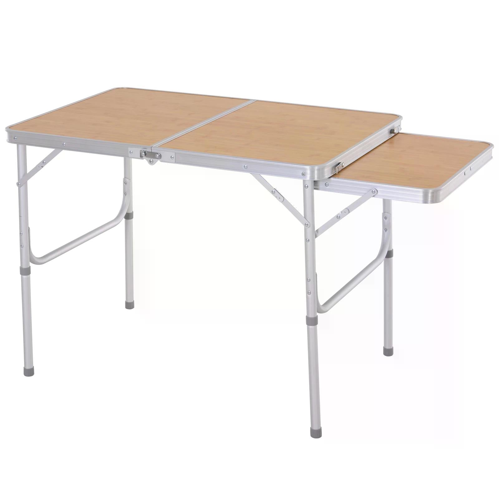 Photo of Outsunny 3ft Aluminium MDF-Top Folding Picnic Table Portable Camping Table in Table colour on a white background