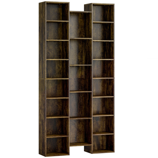 Photo of HOMCOM 21-Compartment Bookshelf - Brown in Brown colour on a white background