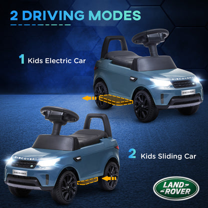 AIYAPLAY Land Rover ride-on car shown in driving and sliding modes