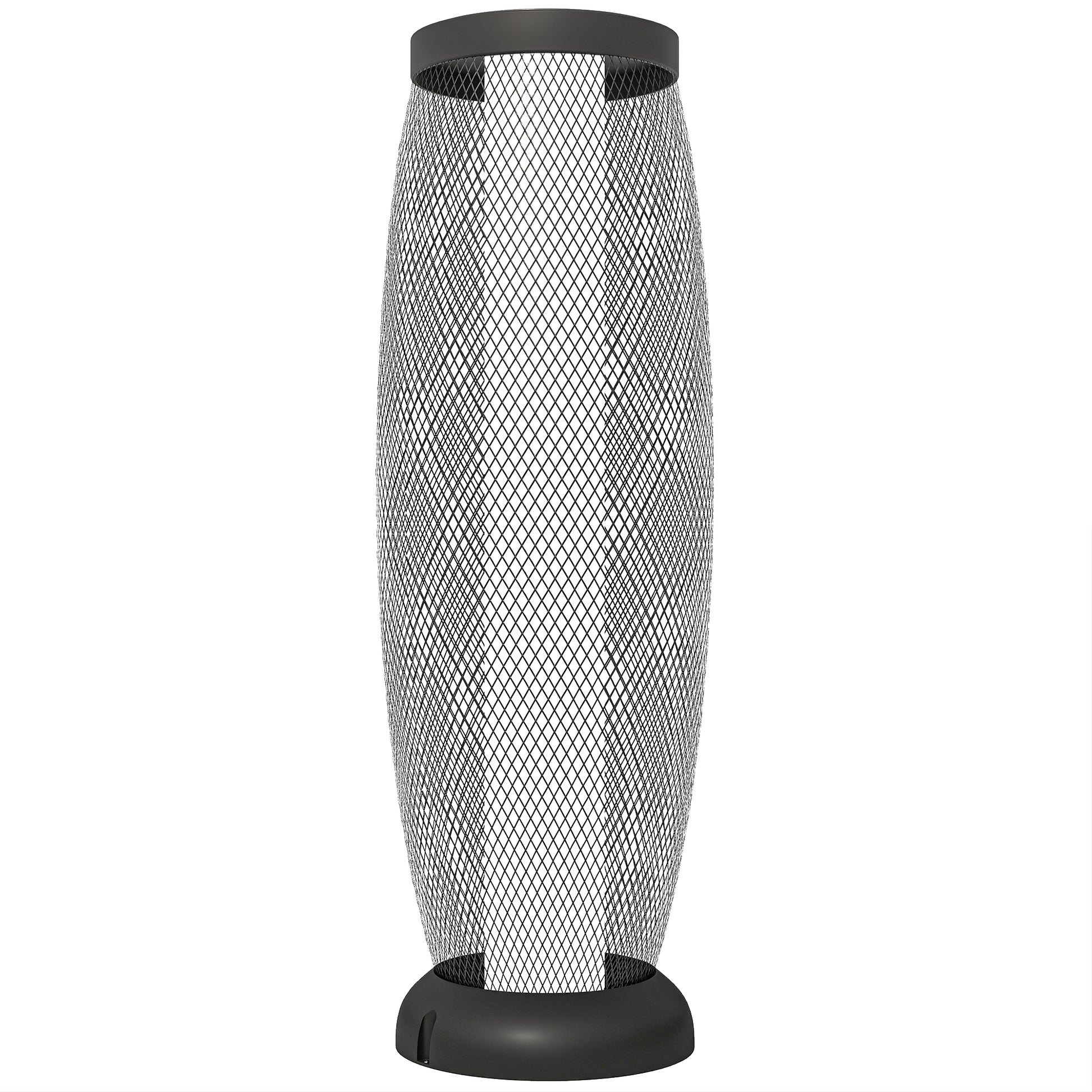 Photo of Outsunny Garden Solar Lamp, 71.5 cm Tall Metal Floor Lamp, Auto On/Off LED Solar Garden Light with Metal Wire Shade, IP44 for Outdoor, Porch, Pathway, Terrace, Black in Black colour on a white background