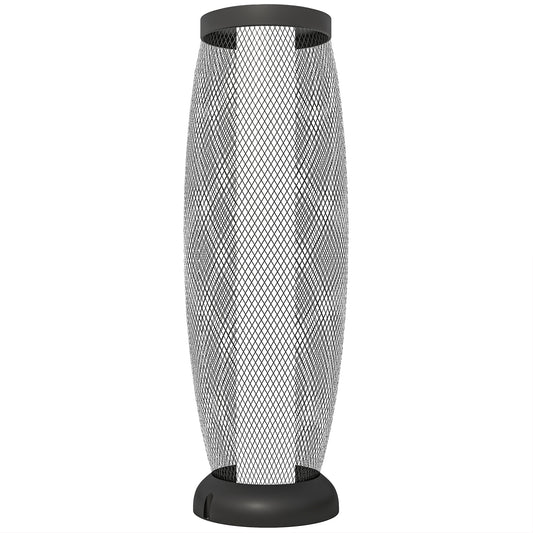 Photo of Outsunny Garden Solar Lamp, 71.5 cm Tall Metal Floor Lamp, Auto On/Off LED Solar Garden Light with Metal Wire Shade, IP44 for Outdoor, Porch, Pathway, Terrace, Black in Black colour on a white background