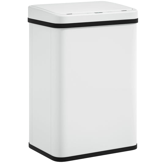 Photo of HOMCOM 40L Sensor Bin with Soft-Close Lid, Stainless Steel Automatic Touchless Motion Sensor Kitchen Bin, White in White colour on a white background
