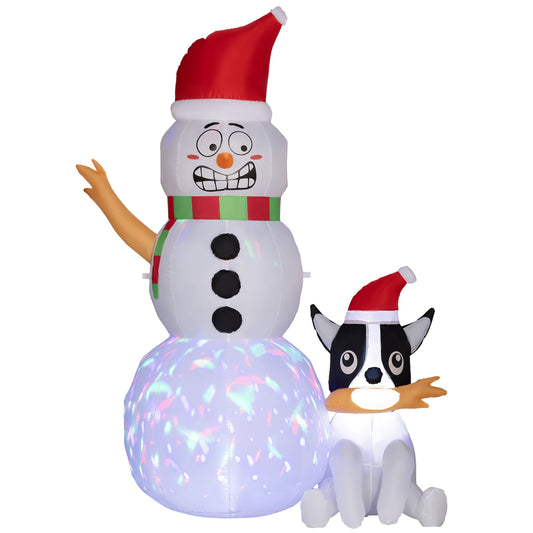 Photo of Outsunny 6.2ft Inflatable Santa with Dog Decoration in Decoration colour on a white background
