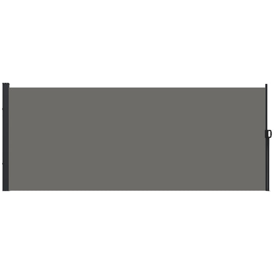 Photo of Outsunny Retractable Side Awning, Outdoor Privacy Screen for Garden, Hot Tub, Balcony, Terrace, Pool, 400 x 180cm, Dark Grey in Grey colour on a white background