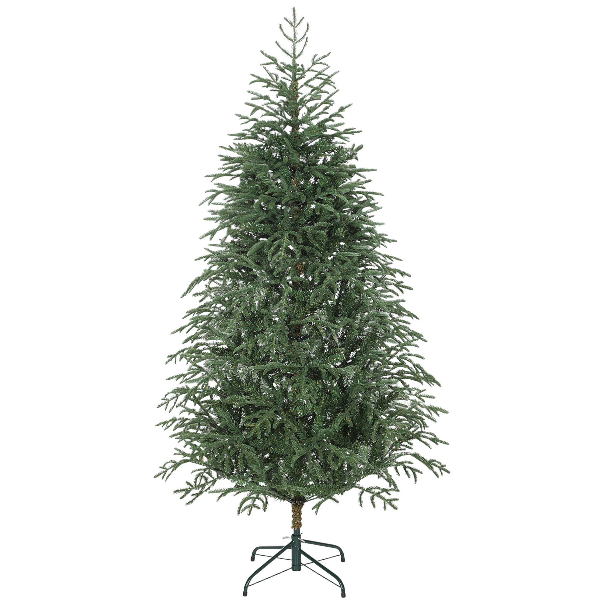 Photo of HOMCOM 6 ft Full Spruce Christmas Tree with Realistic Dense Tips, Easy Assembly - Green in Green colour on a white background