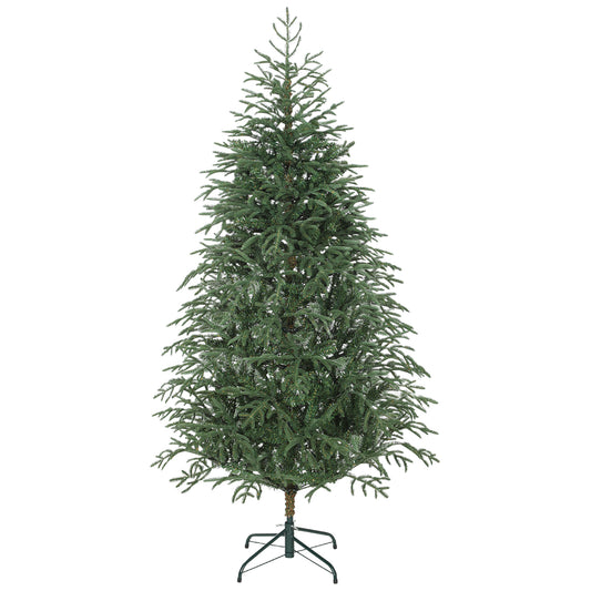 Photo of HOMCOM 6 ft Full Spruce Christmas Tree with Realistic Dense Tips, Easy Assembly - Green in Green colour on a white background