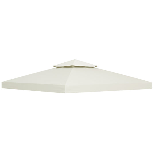 Photo of Outsunny 3 x 3 m Replacement Gazebo Canopy - Cream White in White colour on a white background