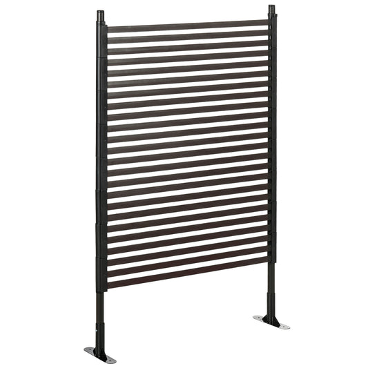 Photo of Outsunny Garden Fence with 2 Standing Ways for Hard & Soft Ground, Decorative Outdoor Divider, Animal Barrier Fence, Brown in Brown colour on a white background